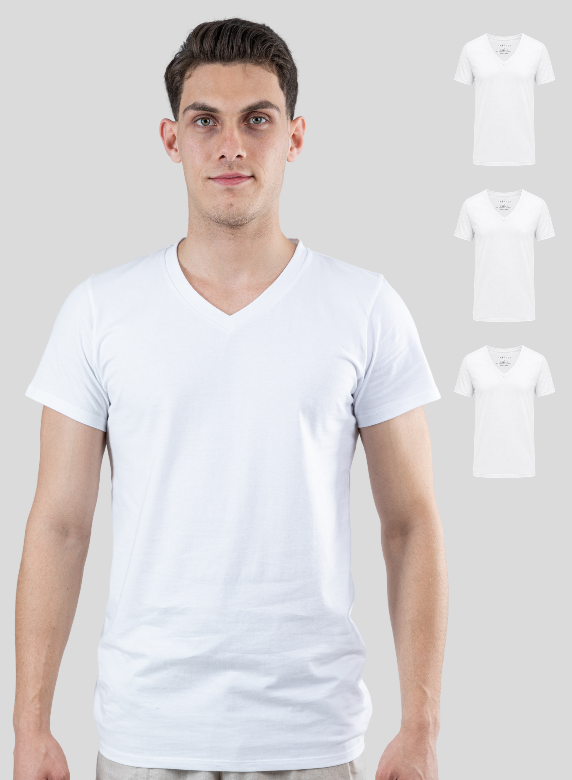 Lot de 3 slips classiques 100 % coton (blanc)