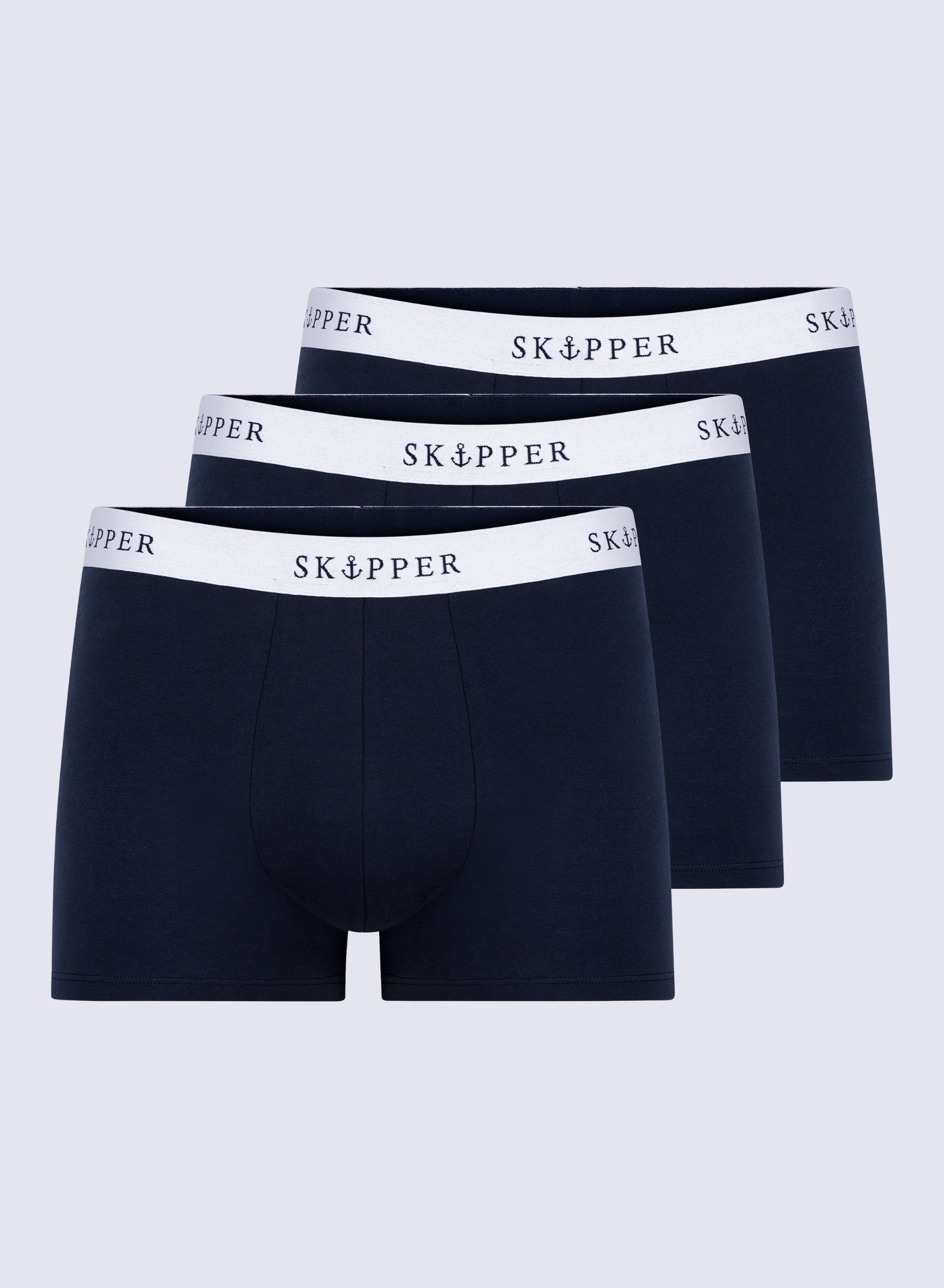 3er Pack Boxershorts Herren aus Baumwolle (Navy/White)