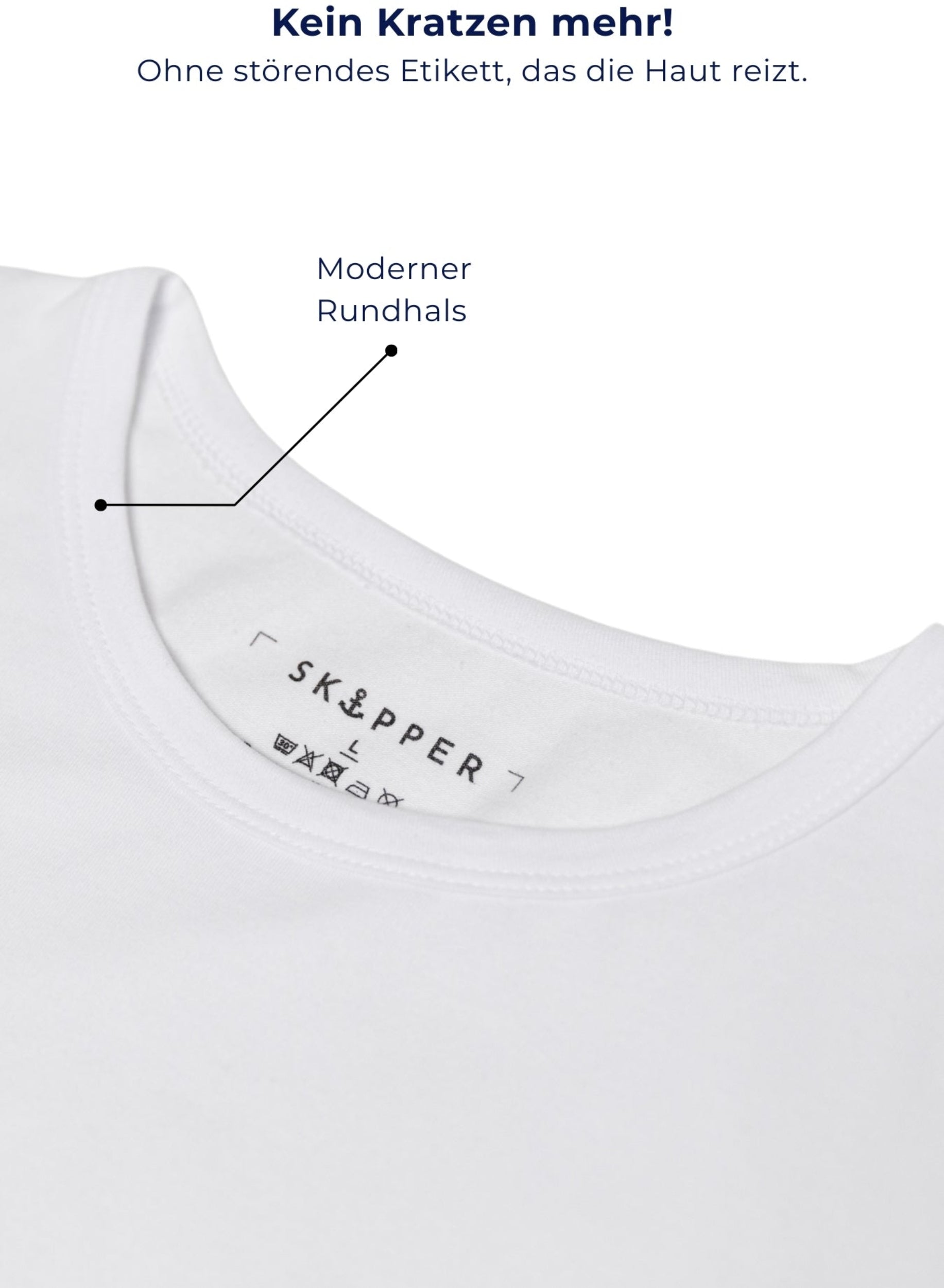 SKIPPER FLEX R BOLD – Lot de 3 t-shirts à col rond avec stretch (95% coton)