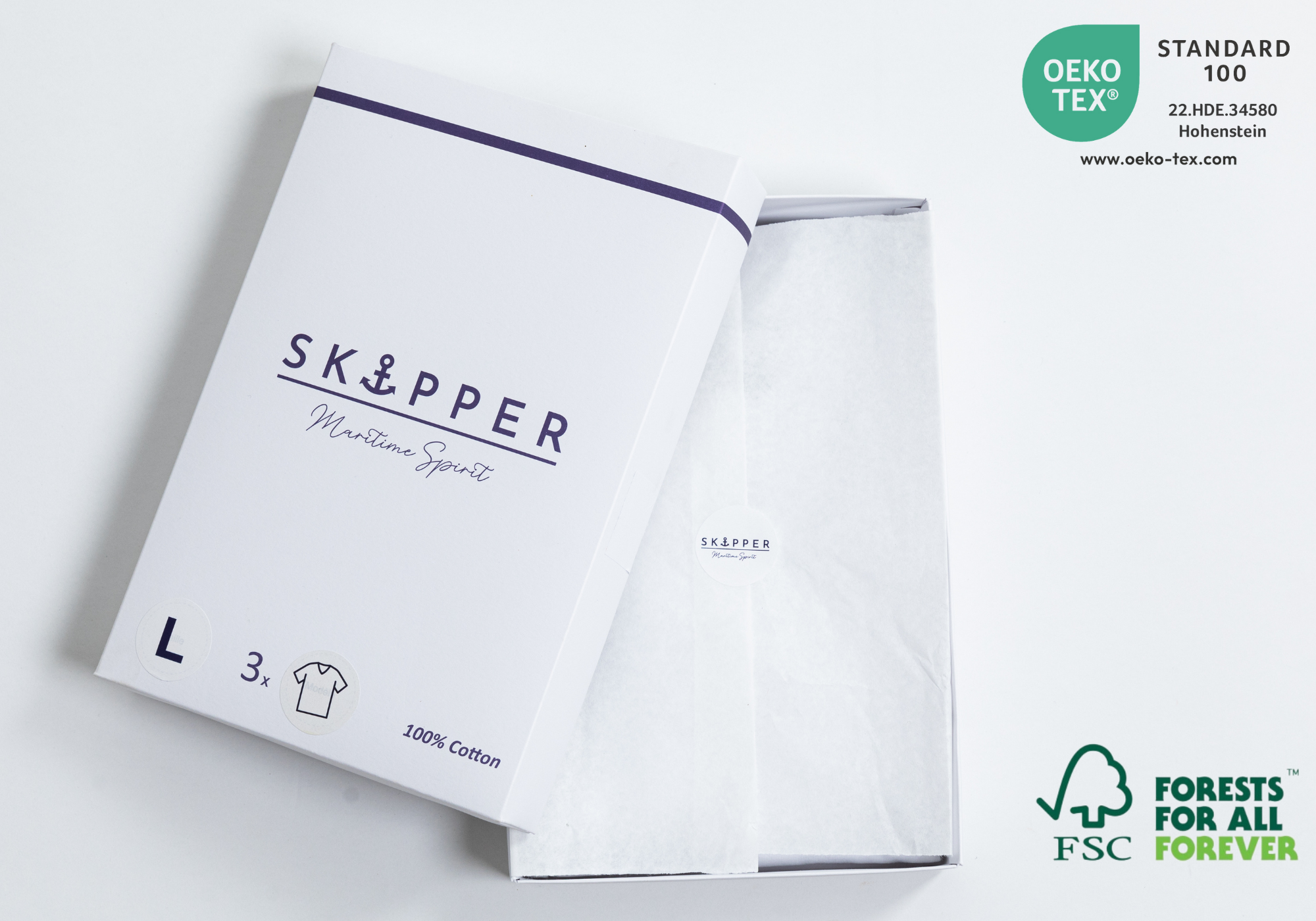 Umweltbewusste Verpackung 100% aus Papier - OEKO Tex zertifiiert