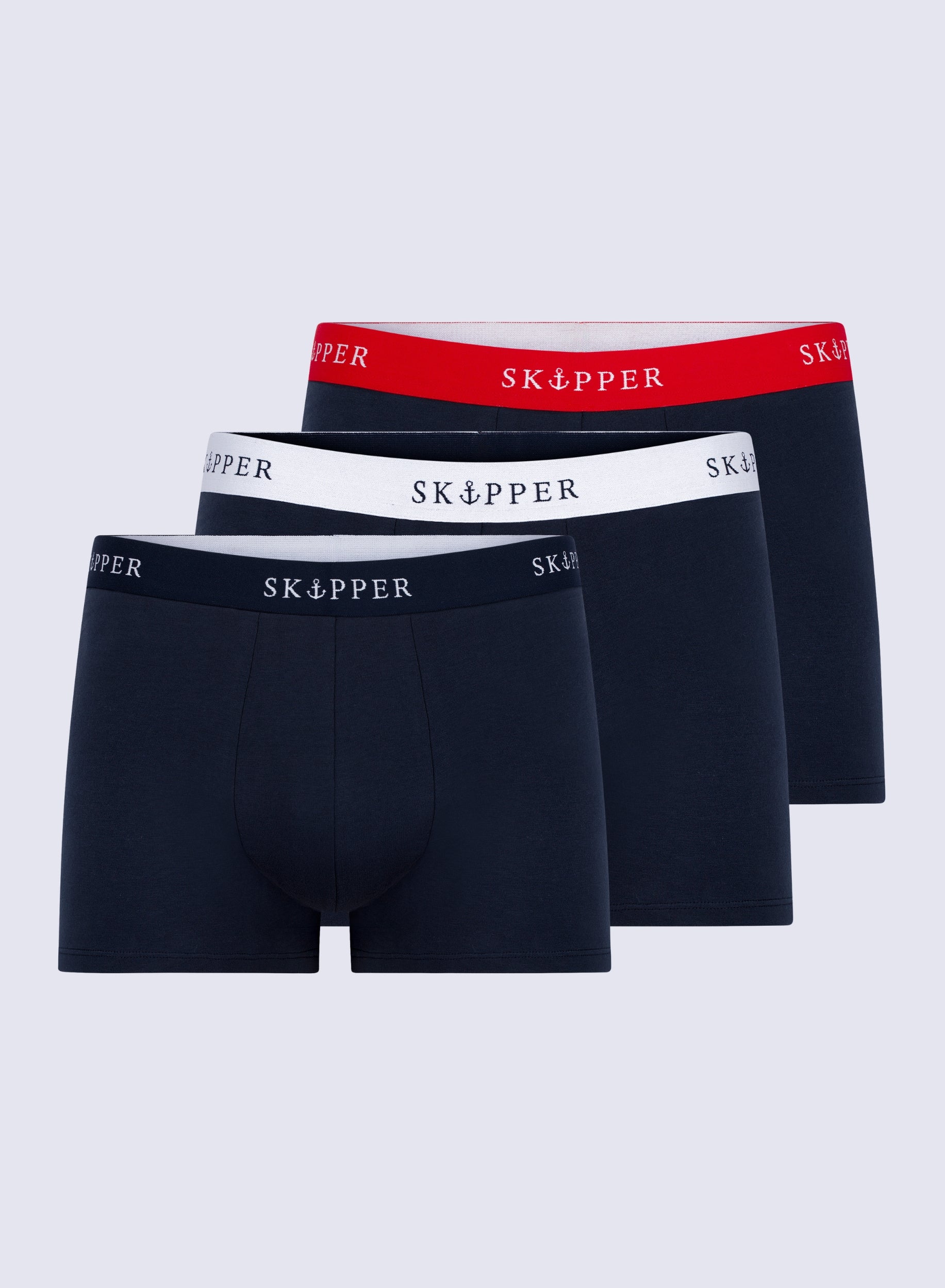 3er Pack Boxershorts Herren aus Baumwolle (Navy/Mix-Navy,White,Red)
